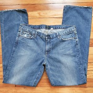 j. Crew Women's Hip Slung Distressed Boot Cut Flared Jeans NWT Sz 14 Tall